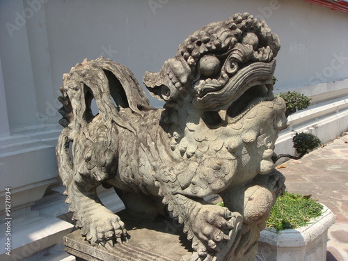 Mini Dragon Statue at Wat Pho, Bangkok, Thailand