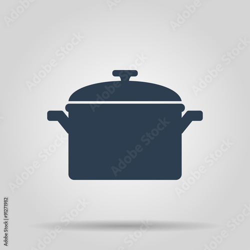 Saucepan icon. Vector illustration.
