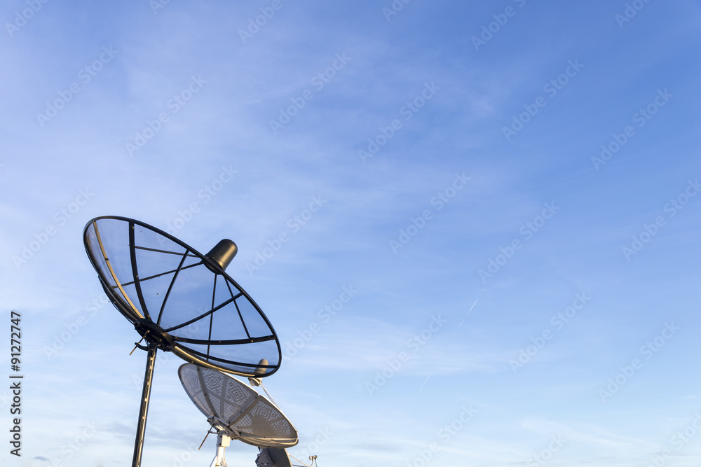 satellite dish in cloud sky satellite dish in cloud sky
