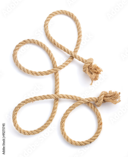 Obraz na płótnie ship rope isolated on white