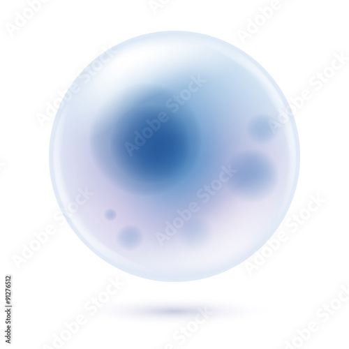 Abstract round transparent cell health science illustration.