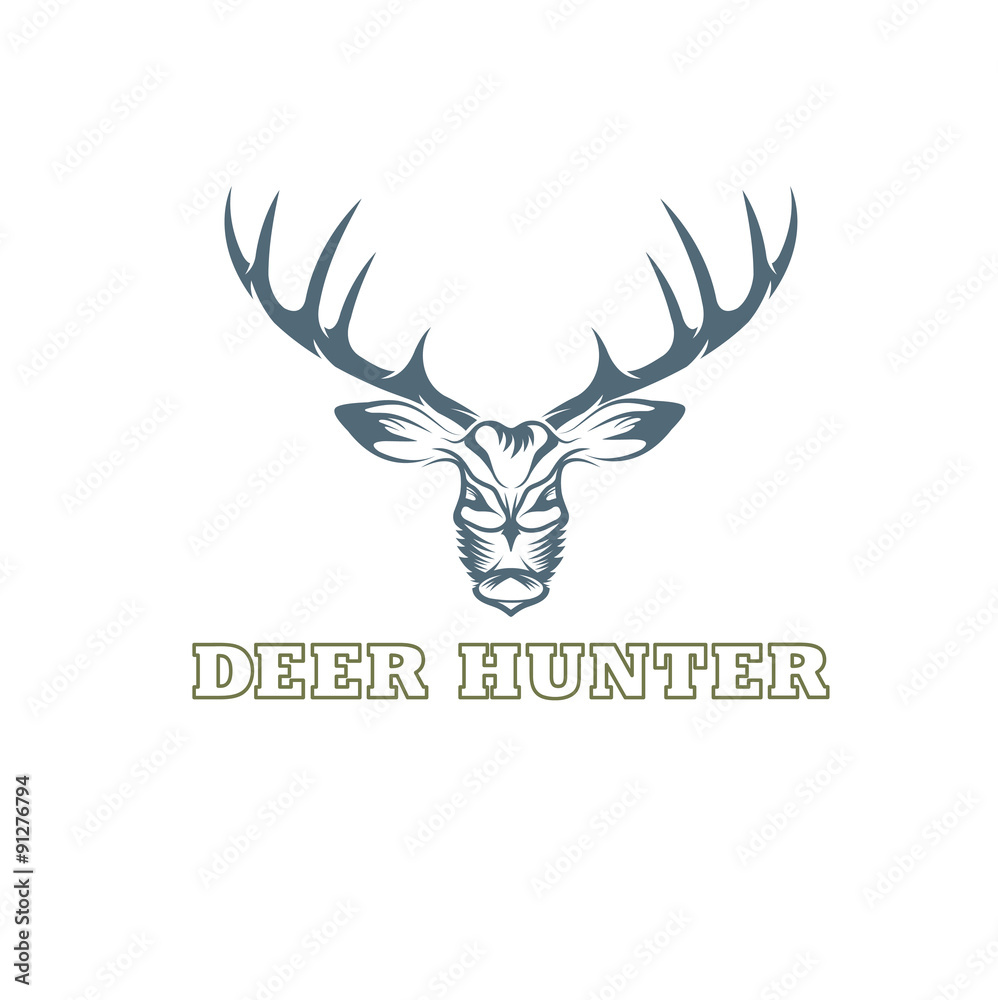 deer hunter vector design template deer hunter vector design template