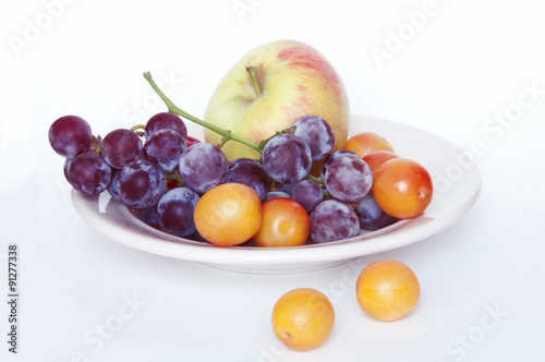 the fruits on a plate