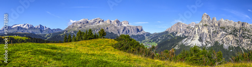 Dolomites panorama from the Marmolada glacier to Sassongher