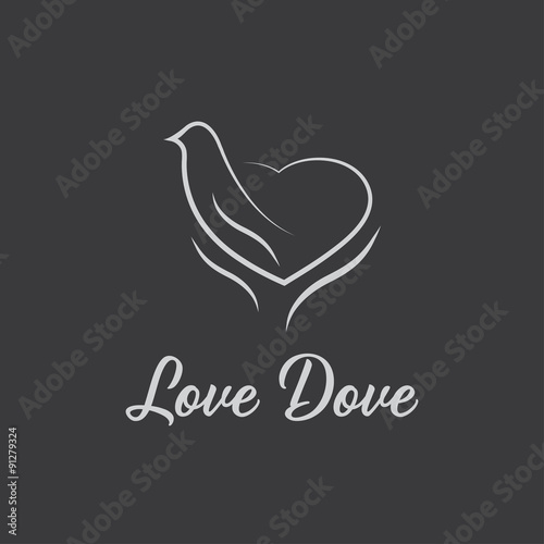 love dove vector design template
