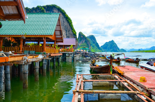 Tsigan sea village in the archipelago Pha Nga photo