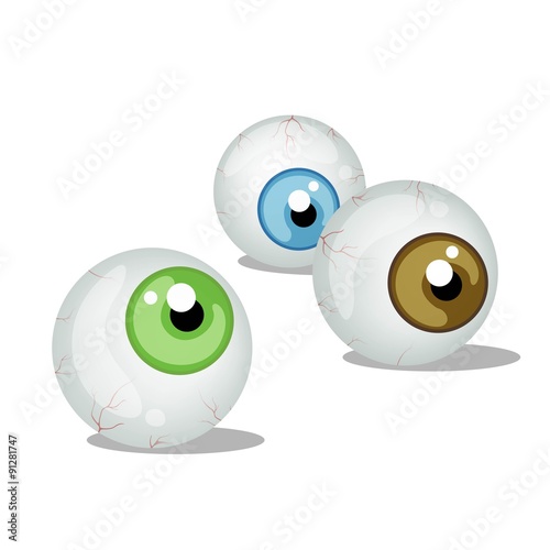 Vector Illustration of Scary Eyeballs