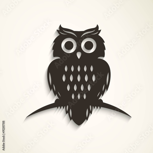 Vector Illustration of a Halloween Owl