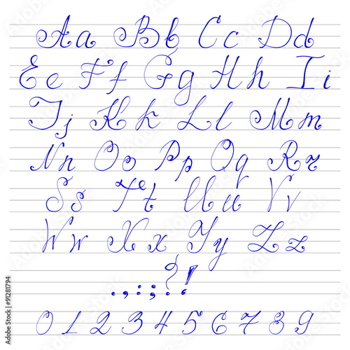 alphabet handwriting fonts