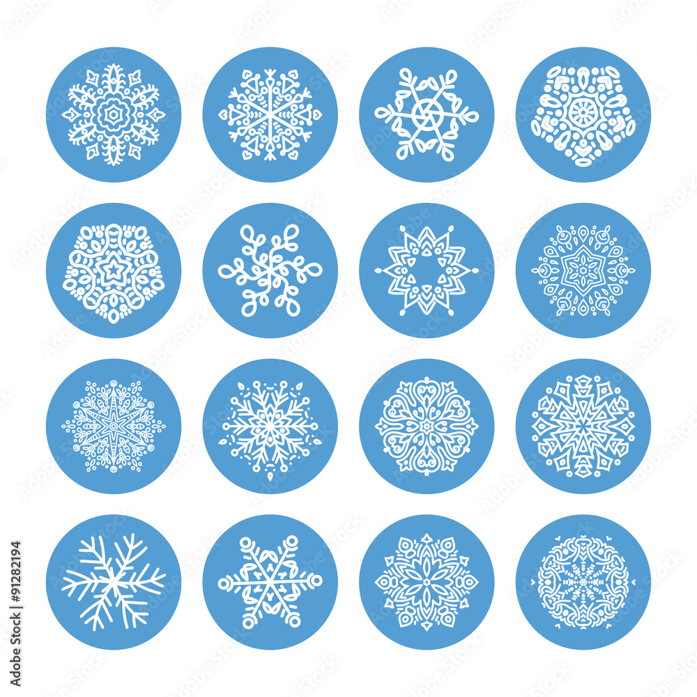 Snowflakes winter set Snowflakes winter set