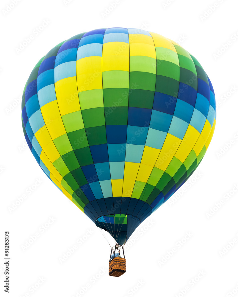 Fototapeta premium Hot air balloon isolated on white background