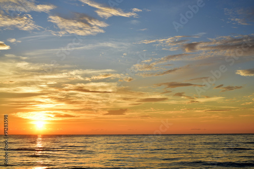 The sun rise in the morning seaside beautiful     © pcbang