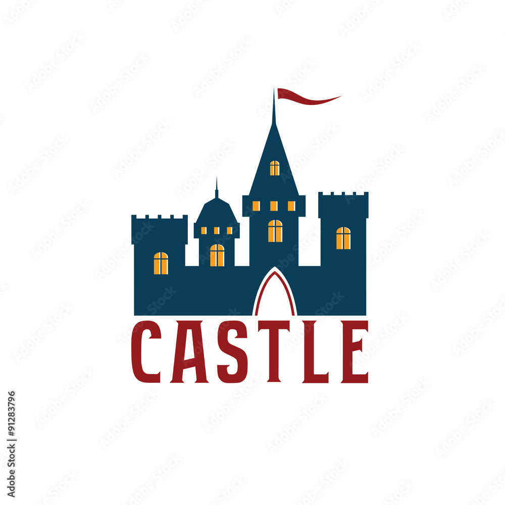 Naklejka premium Castle abstract vector design template