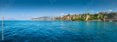 Panorama of Sorrento gulf view. The province of Campania. Italy. photo