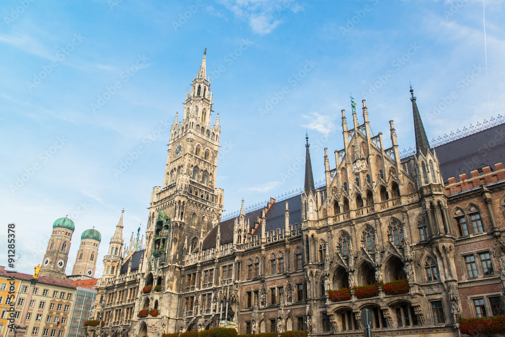 Fototapeta premium Munchen New Town Hall Marienplatz
