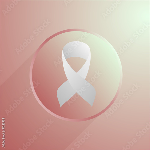 Vector  realistic icon with a long shadow.
