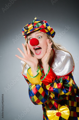 Clown in the funny concept