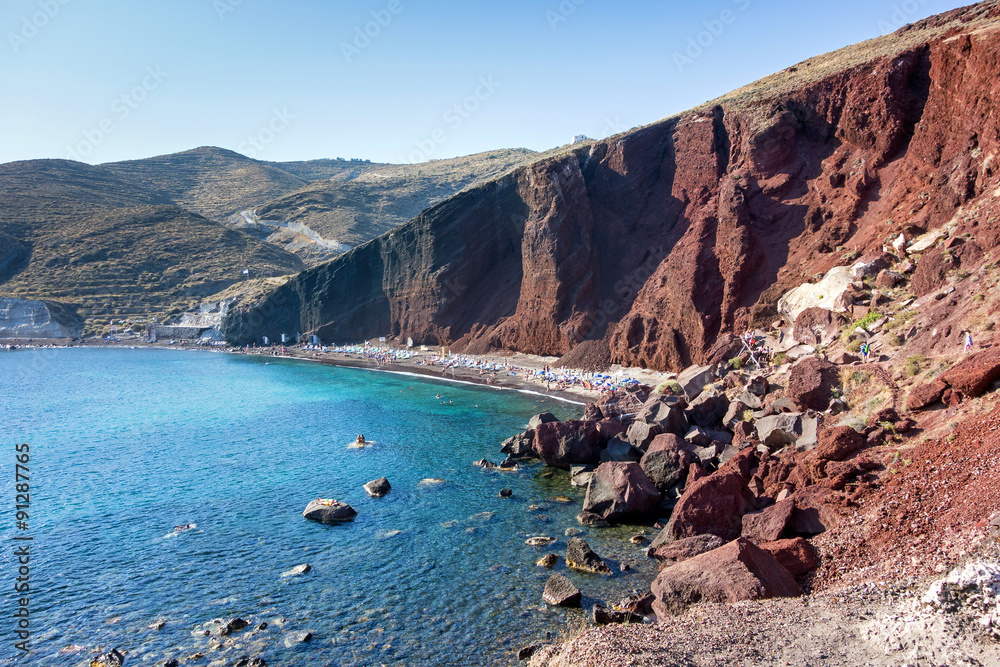 red beach, Santorini, Greece