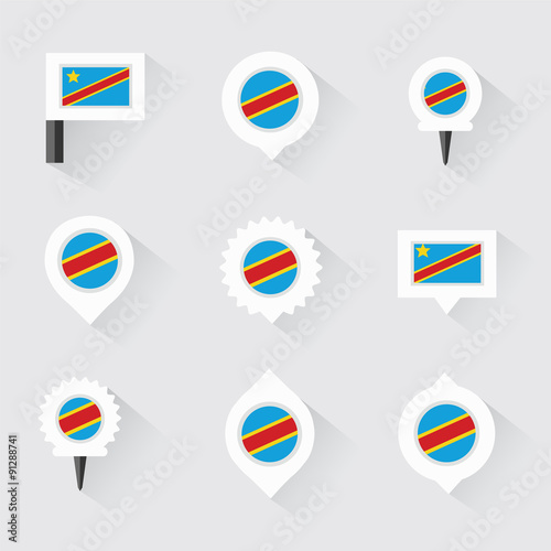 the democratic republic of the congo flag and pins for infograph Free Download the democratic republic of the congo flag and pins for infograph - GFXLoad
