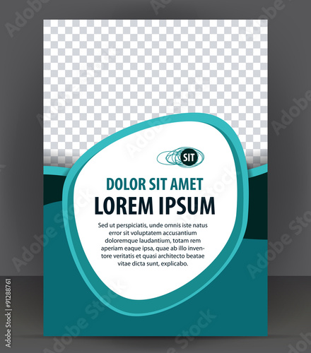 Magazine, flyer, brochure, cover layout design print template