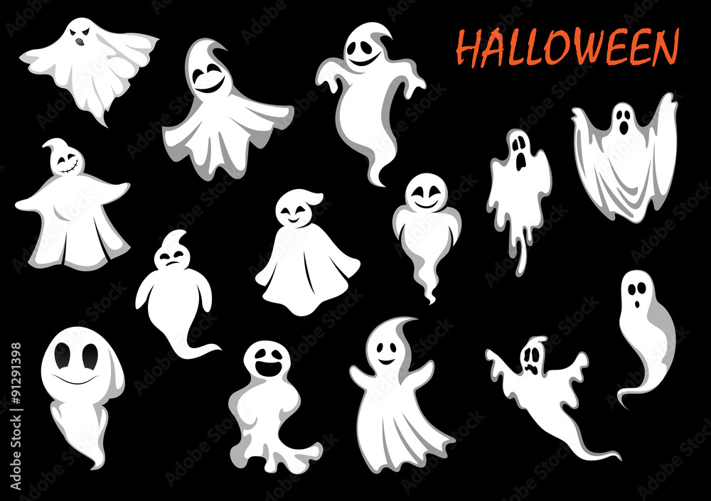 Errie and funny flying ghosts Errie and funny flying ghosts