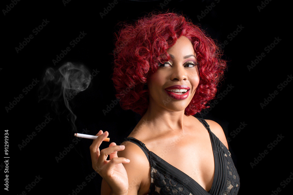 Fototapeta premium Woman smoking