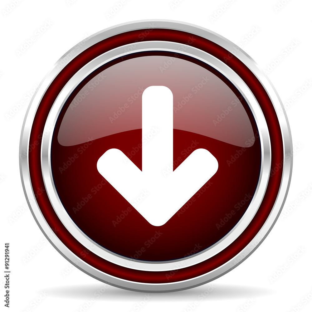 download arrow red glossy web icon download arrow red glossy web icon
