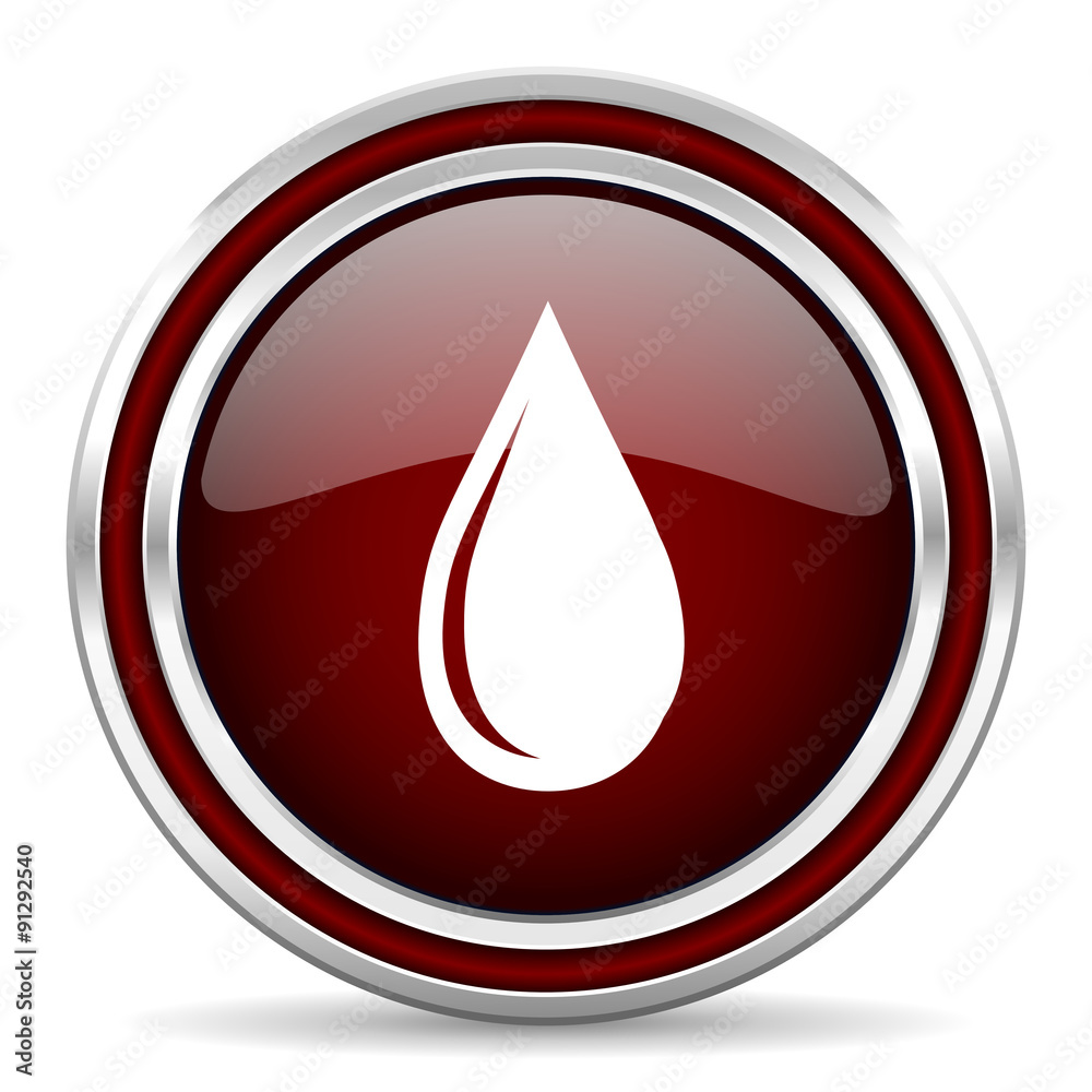water drop red glossy web icon water drop red glossy web icon