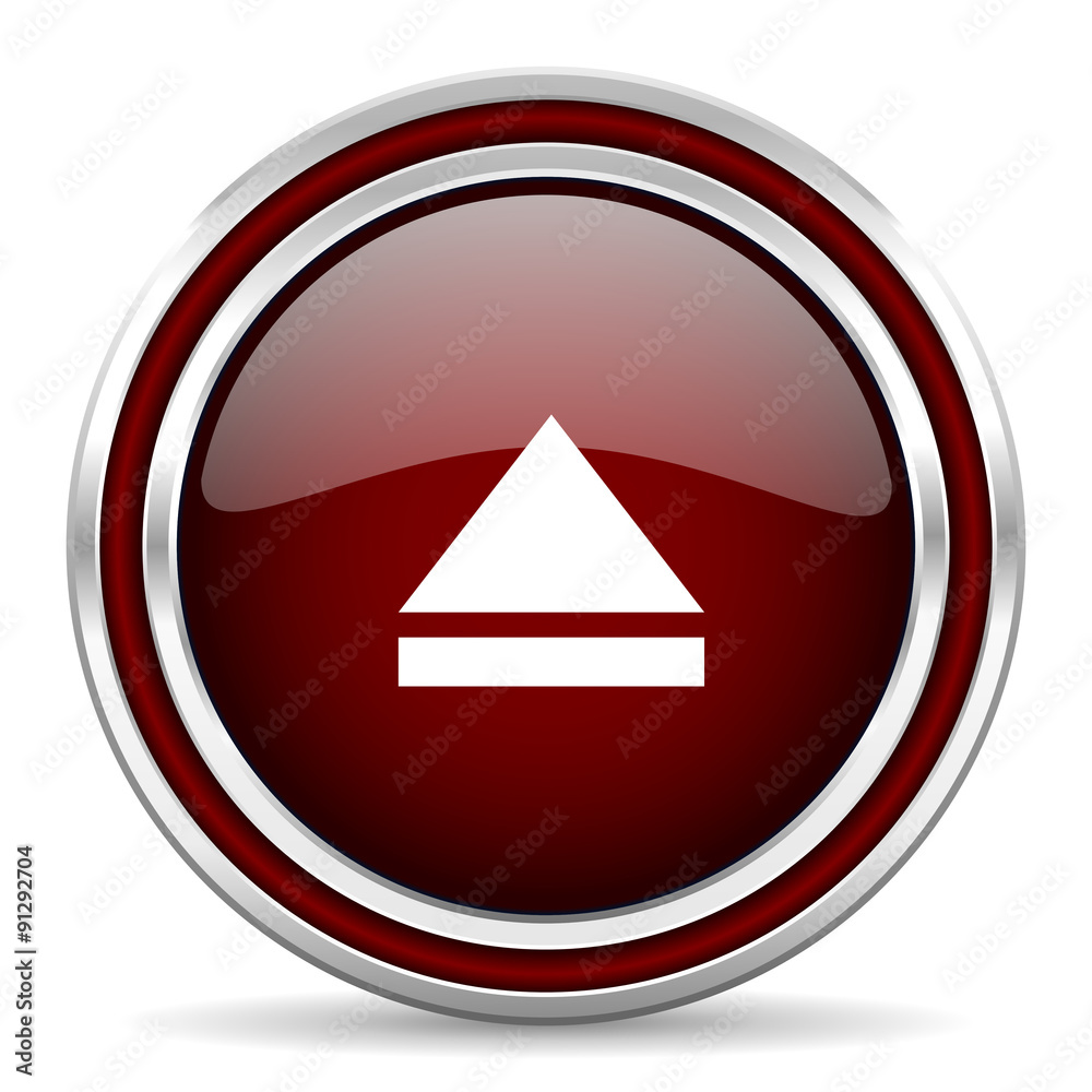 eject red glossy web icon eject red glossy web icon