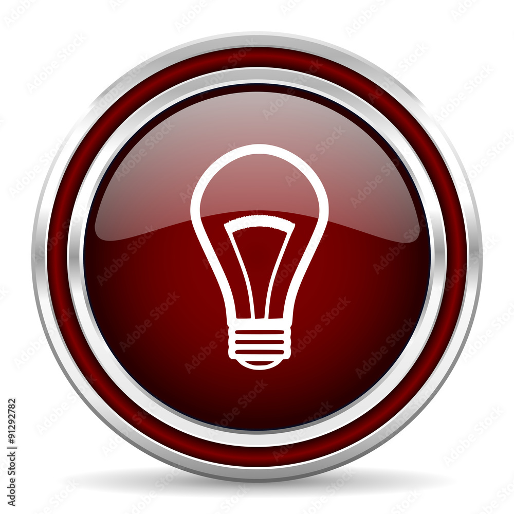 bulb red glossy web icon bulb red glossy web icon