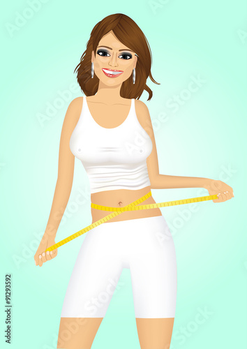 woman using a measure tape