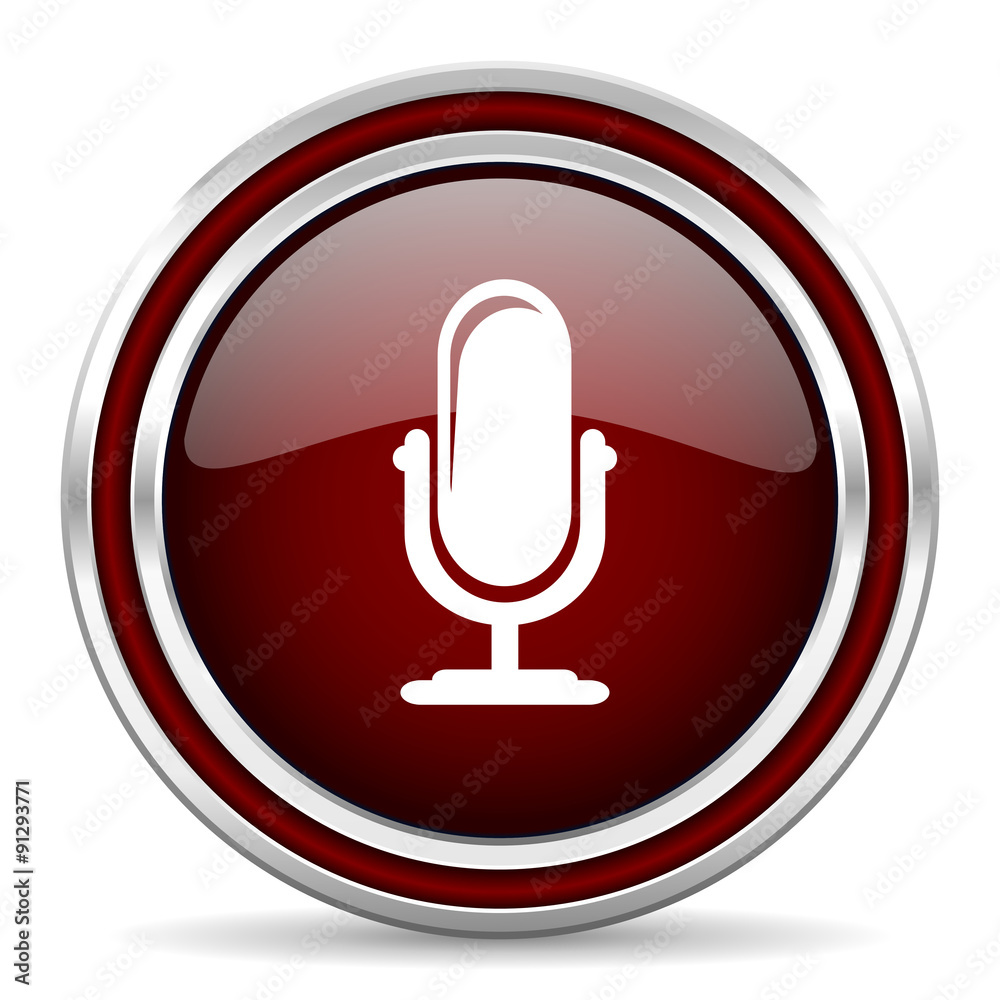 microphone red glossy web icon microphone red glossy web icon