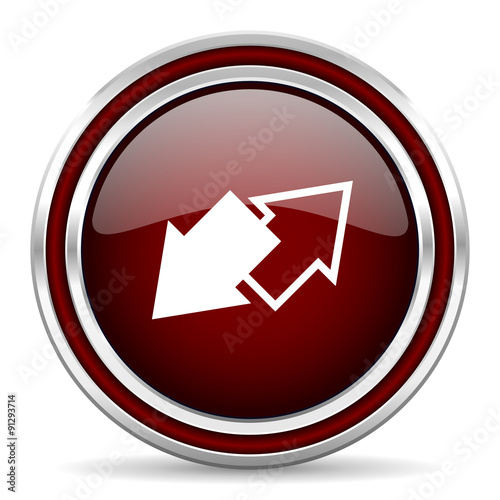 Free Download exchange red glossy web icon - GFXLoad
