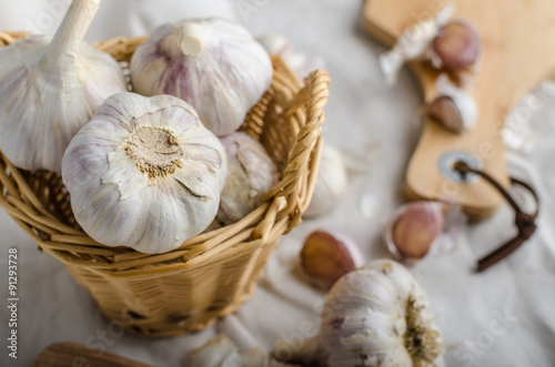 Domestic organic garlic