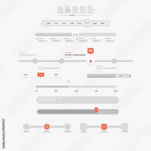 Web site design navigation elements: Flat Ui Sliders