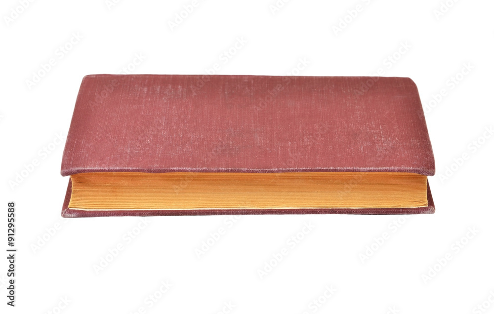 Dirty antique book, isolated on white background Dirty antique book, isolated on white background