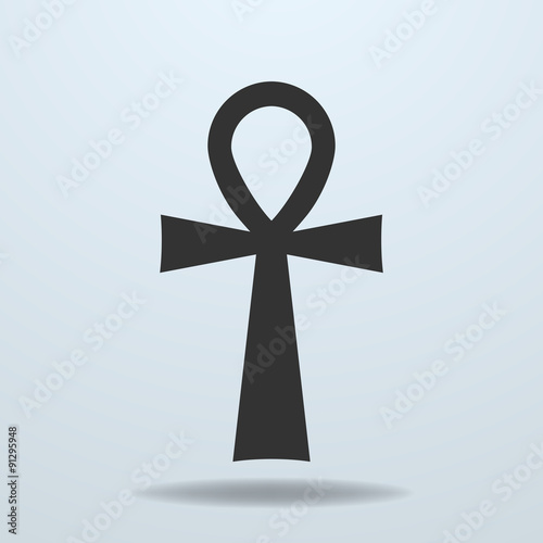 Egyptian cross, ankh symbol. Vector icon