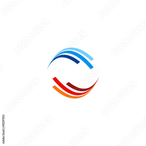  circle spin colored technology logo
