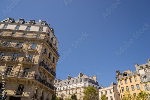 ancient stone building in Paris, France
