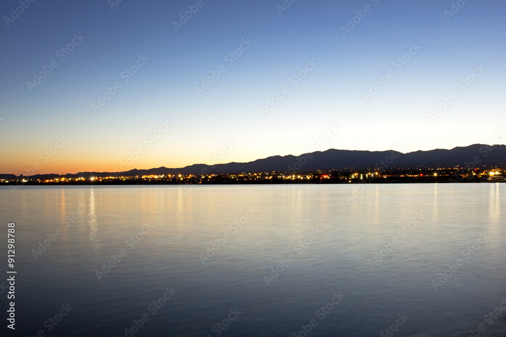 Sunrise over Lake Havasu City Arizona