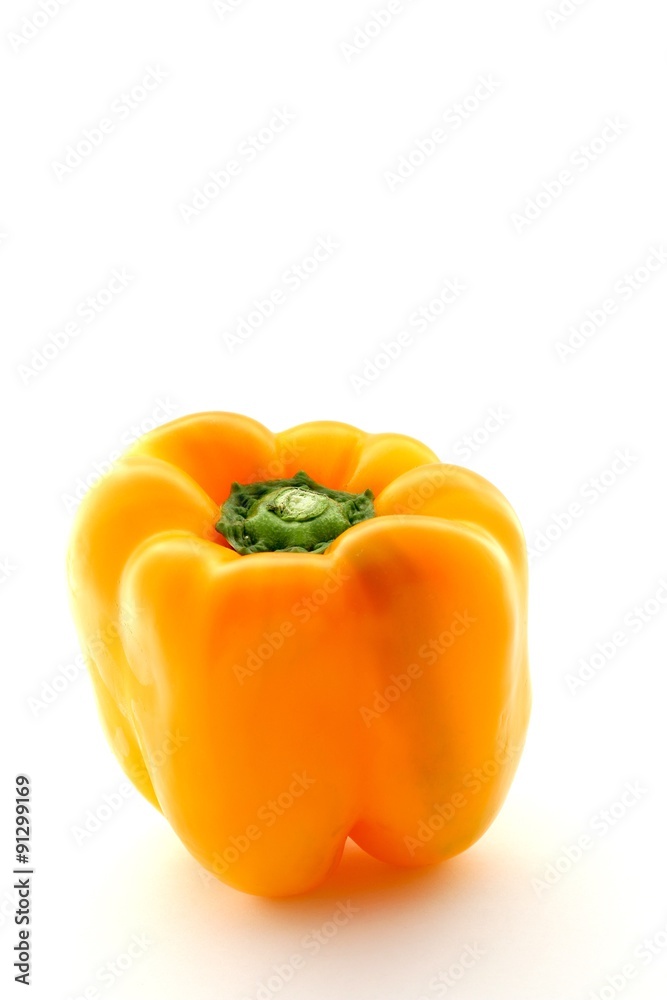 Yellow Capsicum on White Background Yellow Capsicum on White Background
