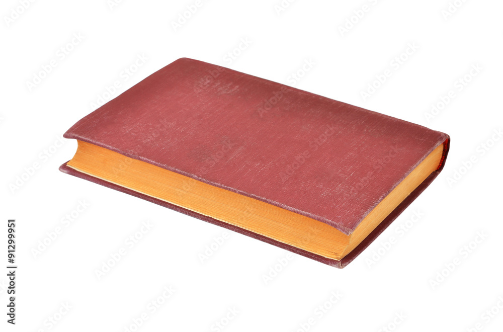 Dirty antique book, isolated on white background Dirty antique book, isolated on white background