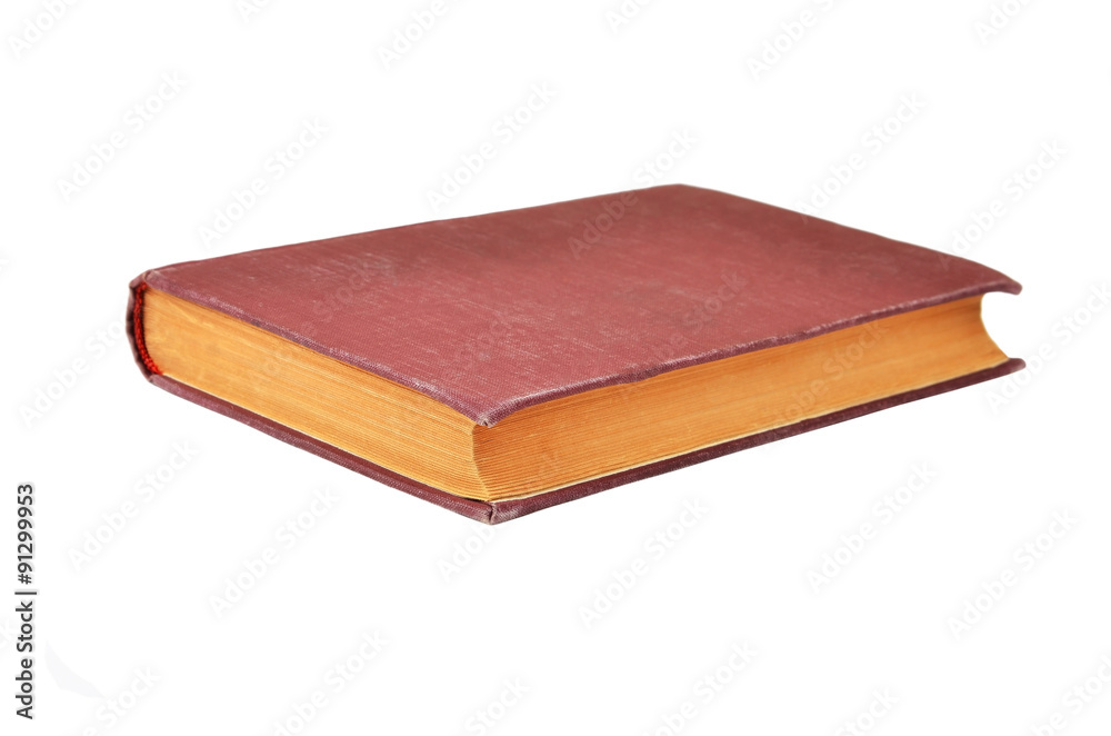 Dirty antique book, isolated on white background Dirty antique book, isolated on white background