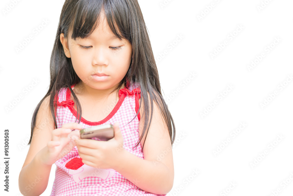 Cute asian girl watch movie on mobilephone Cute asian girl watch movie on mobilephone