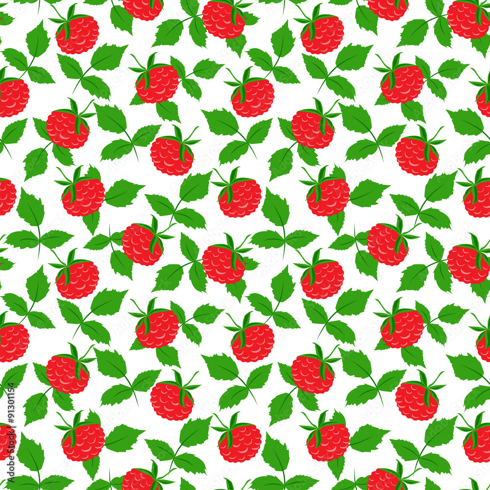 Red Fruit Berry Colorful Seamless Pattern White Background Red Fruit Berry Colorful Seamless Pattern White Background