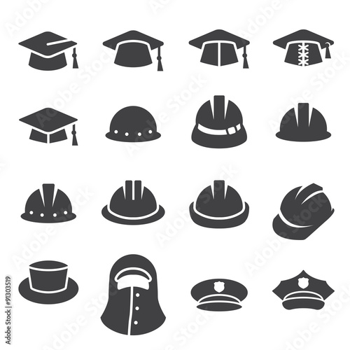 hat icon set