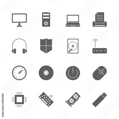 computer icons set