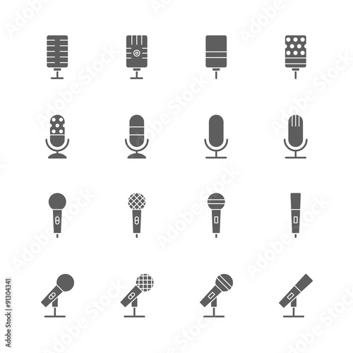 microphone icons set