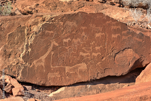 Bushman Rock Engravings - Namibia