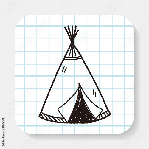Indians tent doodle